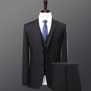 3-Piece Men Suits Business Blazer Set Classic Fit Formal Suit