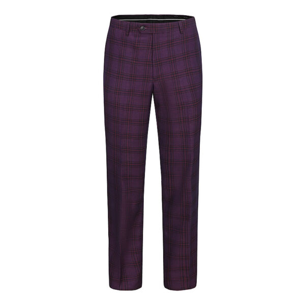 British Style Men Plaid Suit Pants