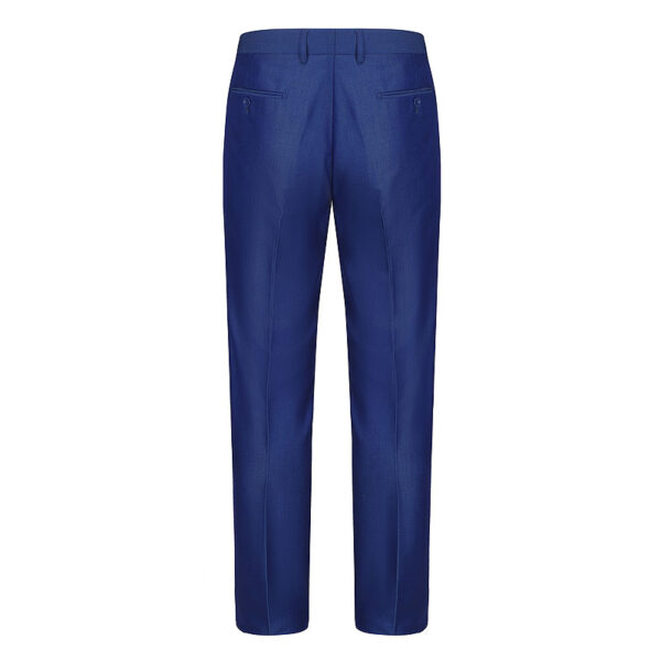 Business Men's Classic Blue Polyester Suit Pants-back