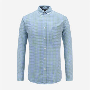 Checkered Button Down Long Sleeve Dress Shirt for Men