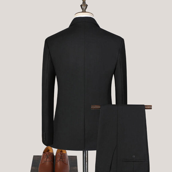 Men's 3 Piece Single Breasted Formal Suit-Back