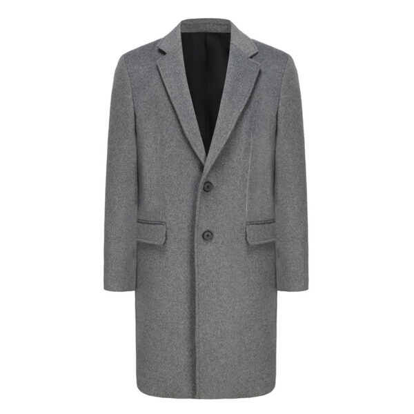 Men's Casual Trench Coat Notched Collar Overcoat