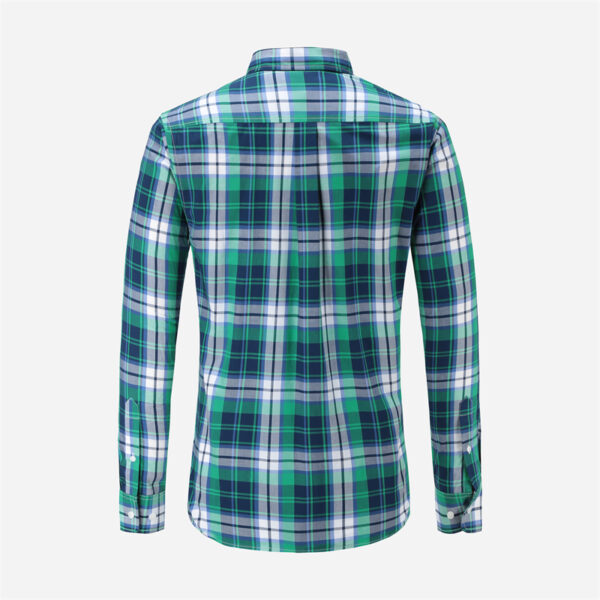 Men's Plaid Long Sleeve Dress Shirts Regular Fit Gingham Shirts - Image 2