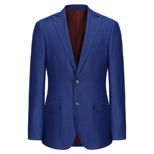 Navy Blue Business Men Single Breast Suit Jacket