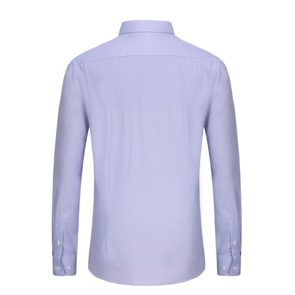 Periwinkle Blue Dimond Cotton Dress Shirt For Men-back