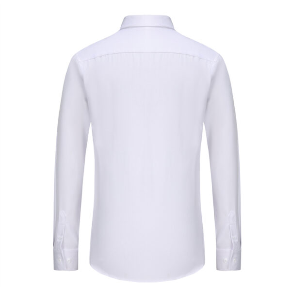 Semi Spread Collar Formal White Dress Shirt for Men - Image 2