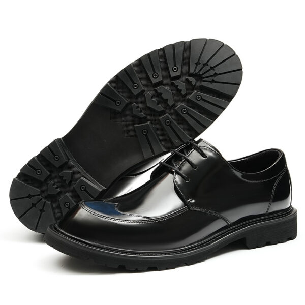 Cap Toe Men's Derby Patent Leather-black (3)