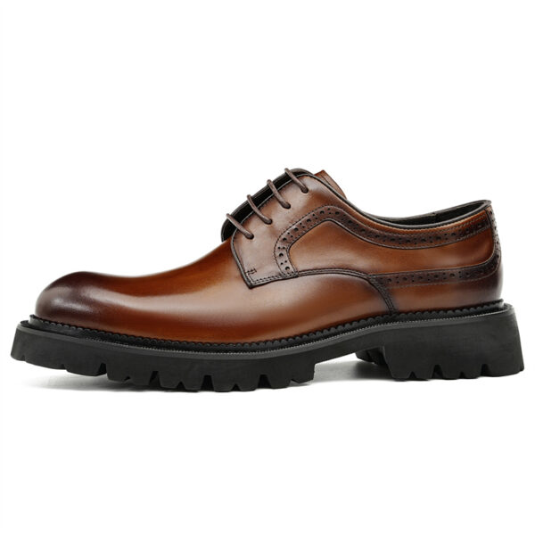 Elegant Wedding Derby Platform Leather Shoes (2)