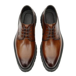 Elegant Wedding Derby Platform Leather Shoes
