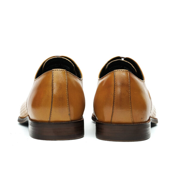 Mens Formal Oxfords Fashion Skeleton Summer Leather Shoes-brown (2)