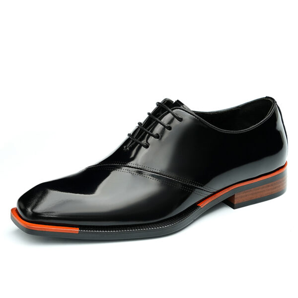 Square Toe Genuine Leather Oxford for Men-black (2)