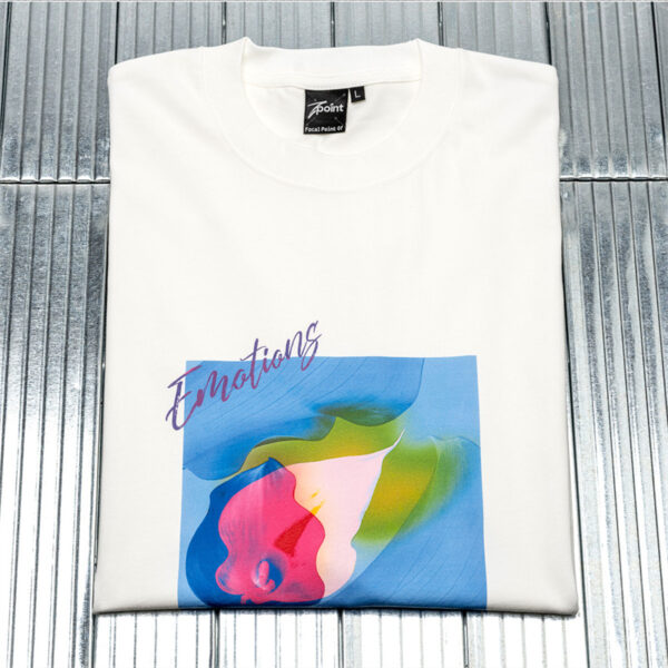 Calla Lily Digital Printing Round Neck Tee-Shirt-white (3)