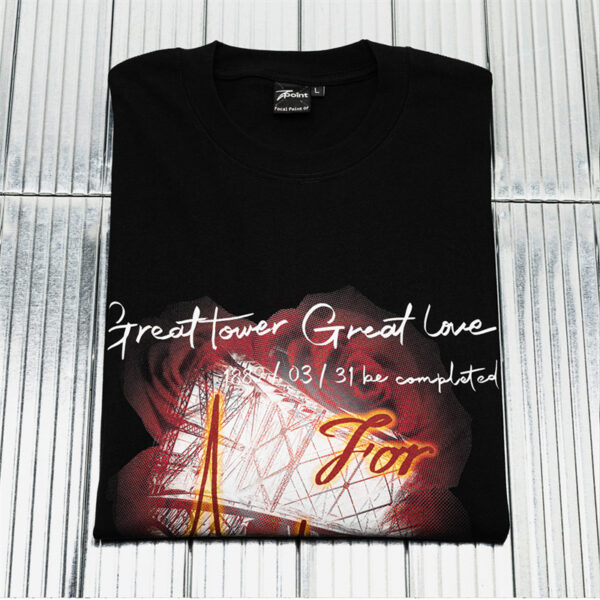 Eiffel Tower Great Tower Great Love T-Shirt for Men-BLACK 01 (3)