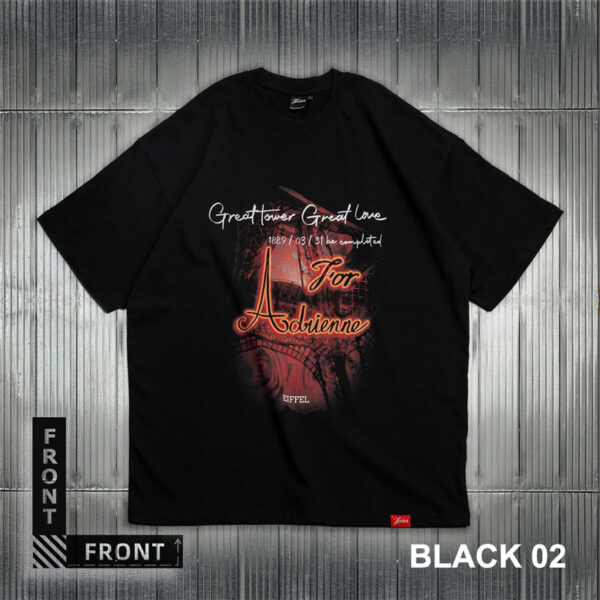 Eiffel Tower Great Tower Great Love T-Shirt for Men-BLACK 02 (1)