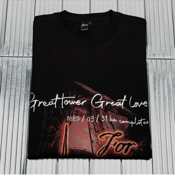 Eiffel Tower Great Tower Great Love T-Shirt for Men-BLACK 02 (3)