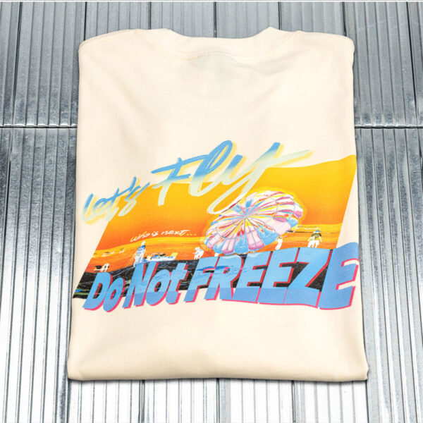 Let's Fly Don't Freeze Tee Shirt-beige (3)