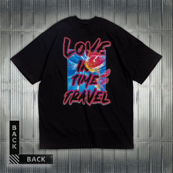 Love In Time Travel Men's Black Tee (2)
